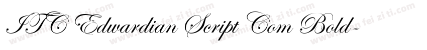 ITC Edwardian Script Com Bold字体转换